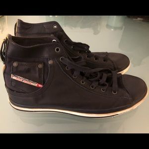 DIESEL LEATHER SNEAKERS  SIZE 12